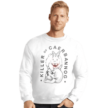 Load image into Gallery viewer, Shirts Crewneck Sweater, Unisex / Small / White Killer Rabbit of Caerbannog
