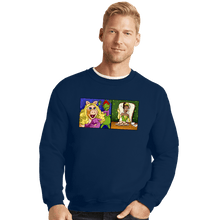 Load image into Gallery viewer, Shirts Crewneck Sweater, Unisex / Small / Navy Jealous Piggy
