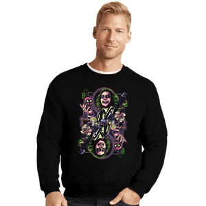 Shirts Crewneck Sweater, Unisex / Small / Black Suit Of Trickery