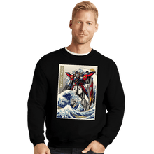 Load image into Gallery viewer, Daily_Deal_Shirts Crewneck Sweater, Unisex / Small / Black Wing Zero
