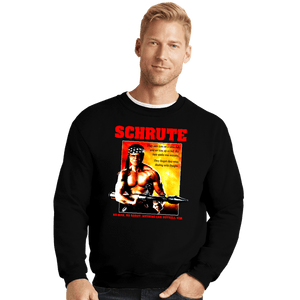 Secret_Shirts Crewneck Sweater, Unisex / Small / Black Dwight Rambo