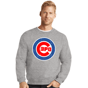 Daily_Deal_Shirts Crewneck Sweater, Unisex / Small / Sports Grey Major League Droid