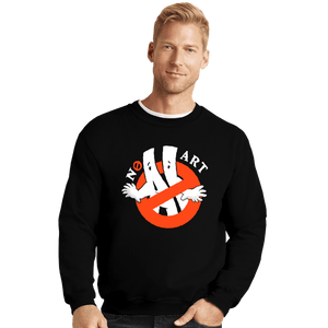 Daily_Deal_Shirts Crewneck Sweater, Unisex / Small / Black Ai Busters