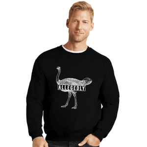 Shirts Crewneck Sweater, Unisex / Small / Black Allegedly Ostrich