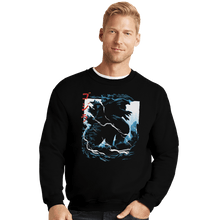 Load image into Gallery viewer, Secret_Shirts Crewneck Sweater, Unisex / Small / Black Great Kaiju
