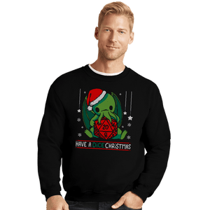 Shirts Crewneck Sweater, Unisex / Small / Black Have A Dice Christmas