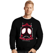 Load image into Gallery viewer, Daily_Deal_Shirts Crewneck Sweater, Unisex / Small / Black Meows Morales

