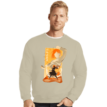 Load image into Gallery viewer, Shirts Crewneck Sweater, Unisex / Small / Sand Hammer Nail And Strawdoll

