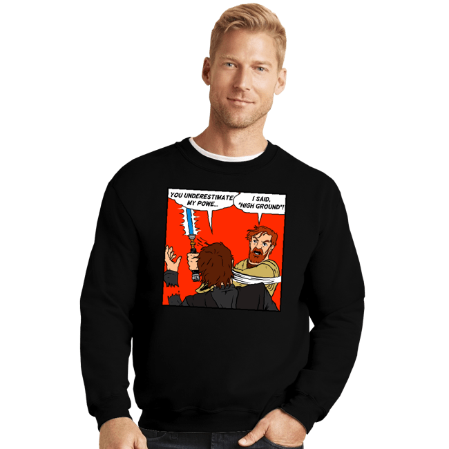 Secret_Shirts Crewneck Sweater, Unisex / Small / Black High Ground