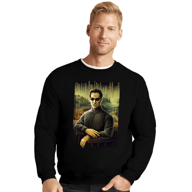 Daily_Deal_Shirts Crewneck Sweater, Unisex / Small / Black Mona Neo