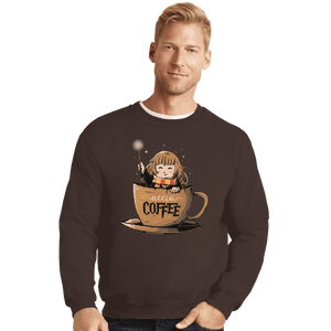 Shirts Crewneck Sweater, Unisex / Small / Dark Chocolate Accio Coffee
