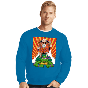 Daily_Deal_Shirts Crewneck Sweater, Unisex / Small / Sapphire Mutenroshi Ninja