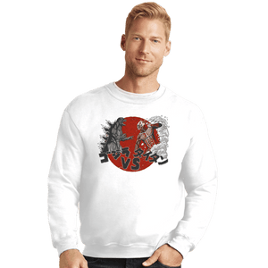 Shirts Crewneck Sweater, Unisex / Small / White Battle Of Titans