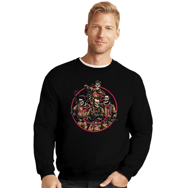 Secret_Shirts Crewneck Sweater, Unisex / Small / Black Busted Ghouls