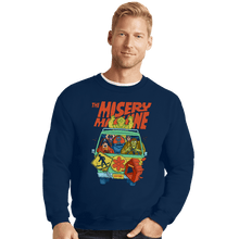Load image into Gallery viewer, Secret_Shirts Crewneck Sweater, Unisex / Small / Navy Misery Machine
