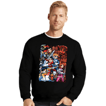 Load image into Gallery viewer, Daily_Deal_Shirts Crewneck Sweater, Unisex / Small / Black Morphin Pilgrim
