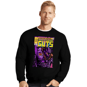 Daily_Deal_Shirts Crewneck Sweater, Unisex / Small / Black Guts Comics