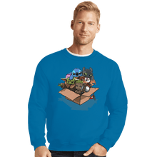 Load image into Gallery viewer, Shirts Crewneck Sweater, Unisex / Small / Sapphire Kawaii Full Team
