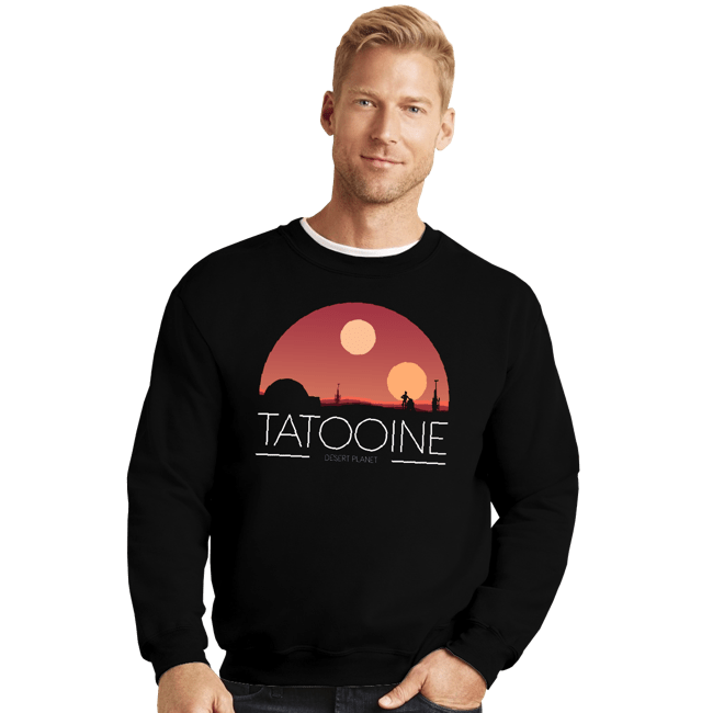 Shirts Crewneck Sweater, Unisex / Small / Black Desert Planet