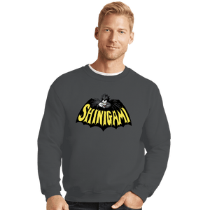 Shirts Crewneck Sweater, Unisex / Small / Charcoal Bat Shinigami