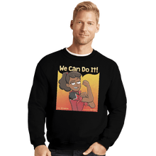 Load image into Gallery viewer, Shirts Crewneck Sweater, Unisex / Small / Black Lower Decks Can Do It
