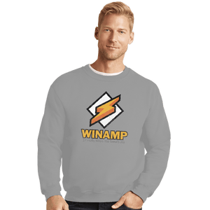 Shirts Crewneck Sweater, Unisex / Small / Sports Grey Winamp