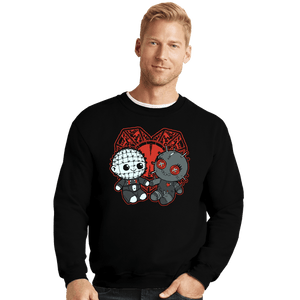 Daily_Deal_Shirts Crewneck Sweater, Unisex / Small / Black Pinhead Love