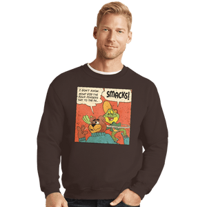 Secret_Shirts Crewneck Sweater, Unisex / Small / Dark Chocolate DigEm Frog