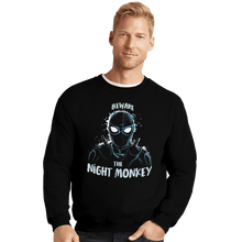 Load image into Gallery viewer, Shirts Crewneck Sweater, Unisex / Small / Black Night Monkey
