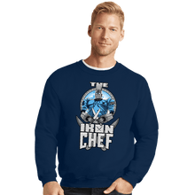 Load image into Gallery viewer, Daily_Deal_Shirts Crewneck Sweater, Unisex / Small / Navy The Iron Chef
