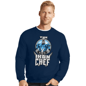 Daily_Deal_Shirts Crewneck Sweater, Unisex / Small / Navy The Iron Chef