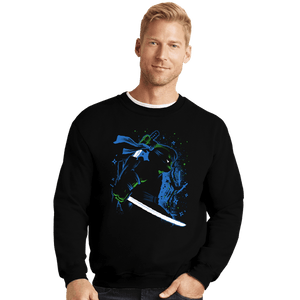 Daily_Deal_Shirts Crewneck Sweater, Unisex / Small / Black Leader Ninja