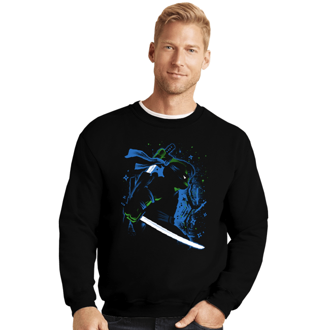 Daily_Deal_Shirts Crewneck Sweater, Unisex / Small / Black Leader Ninja