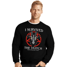 Load image into Gallery viewer, Daily_Deal_Shirts Crewneck Sweater, Unisex / Small / Black I Survived The VVitch
