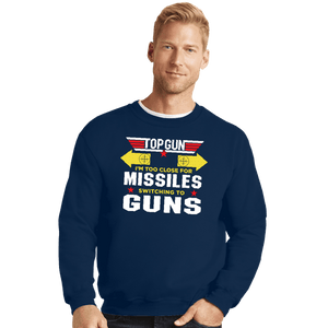 Shirts Crewneck Sweater, Unisex / Small / Navy Switching To Guns
