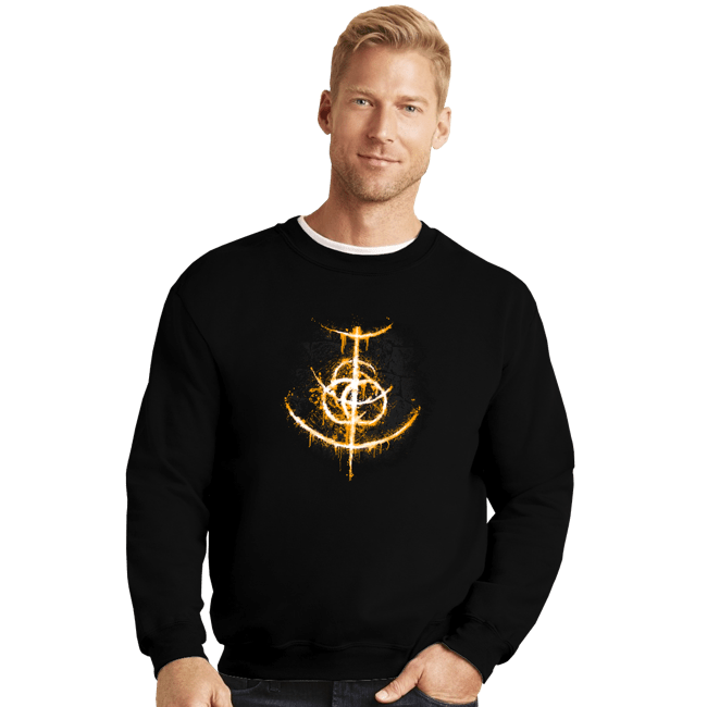 Daily_Deal_Shirts Crewneck Sweater, Unisex / Small / Black Tarnished Glow