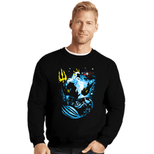 Load image into Gallery viewer, Shirts Crewneck Sweater, Unisex / Small / Black The King Triton
