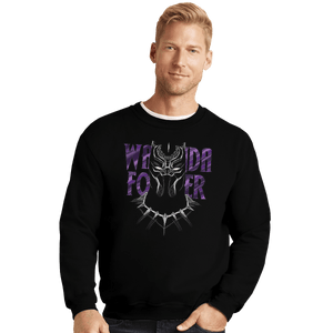 Shirts Crewneck Sweater, Unisex / Small / Black Panther Forever