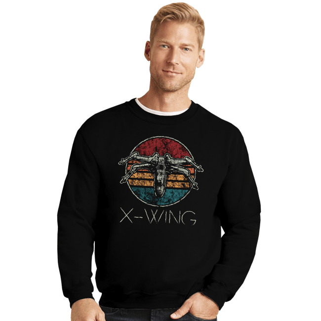 Shirts Crewneck Sweater, Unisex / Small / Black Vintage Fighter