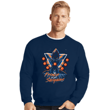 Load image into Gallery viewer, Shirts Crewneck Sweater, Unisex / Small / Navy Retro Saiyan Prince
