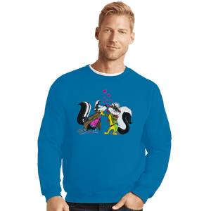 Shirts Crewneck Sweater, Unisex / Small / Sapphire No Kissing