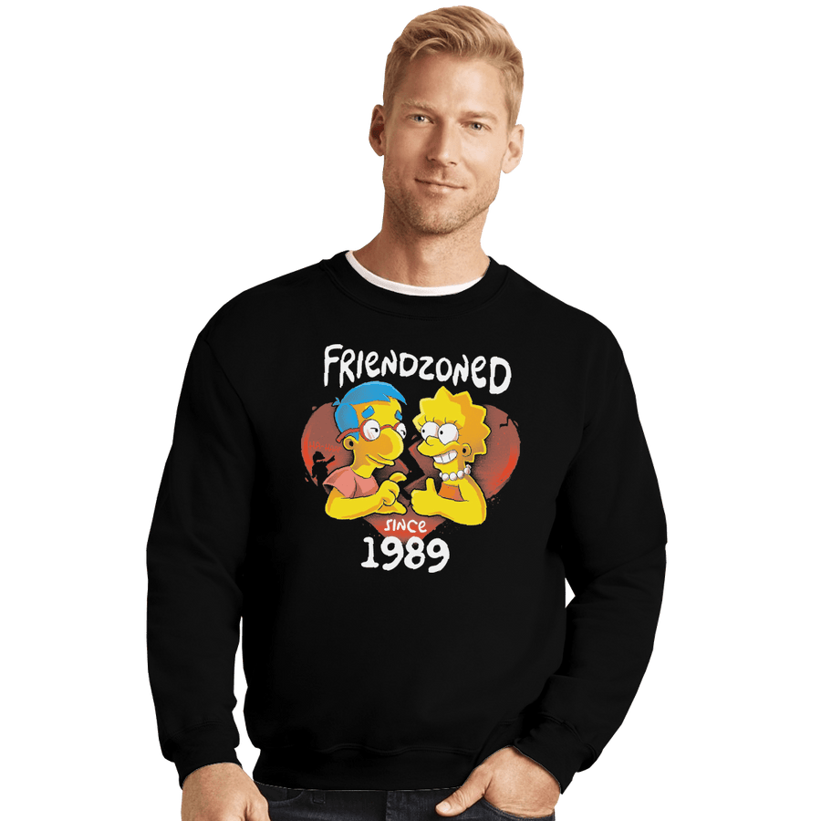 Shirts Crewneck Sweater, Unisex / Small / Black Friendzoned