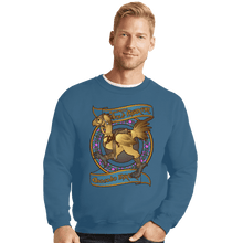 Load image into Gallery viewer, Last_Chance_Shirts Crewneck Sweater, Unisex / Small / Indigo Blue Chocobo Racer
