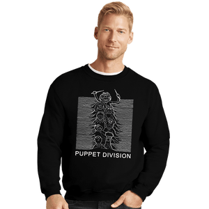 Daily_Deal_Shirts Crewneck Sweater, Unisex / Small / Black Puppet Division