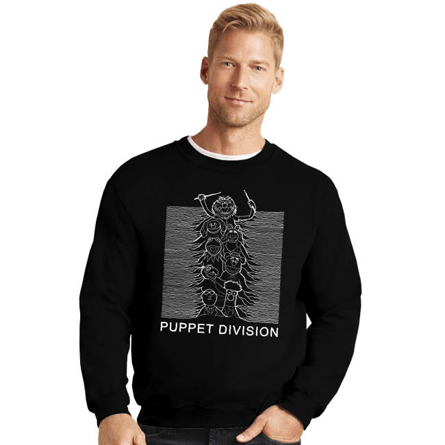 Daily_Deal_Shirts Crewneck Sweater, Unisex / Small / Black Puppet Division