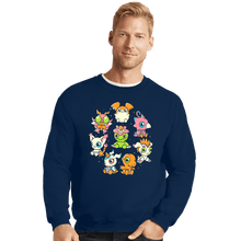 Load image into Gallery viewer, Secret_Shirts Crewneck Sweater, Unisex / Small / Navy Digi-Cute!
