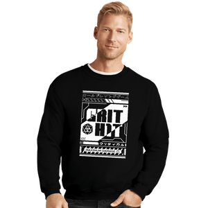 Shirts Crewneck Sweater, Unisex / Small / Black Cyberpunk Critical Hit