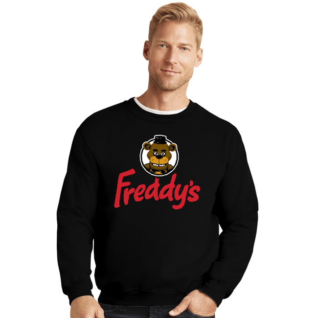 Daily_Deal_Shirts Crewneck Sweater, Unisex / Small / Black Freddy's
