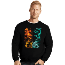 Load image into Gallery viewer, Daily_Deal_Shirts Crewneck Sweater, Unisex / Small / Black Dragon VS Beast
