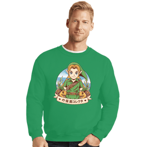 Shirts Crewneck Sweater, Unisex / Small / Irish Green Mask Collector